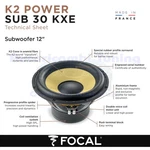 Focal 30 Kxe Evo K2 Power Subwoofer 12" / Cm 1600 Watts - 800 Wrms 4+4. Fixed Price $759.82.