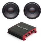Crunch 12" 800 4 Ohm Car Subwoofer Speaker (2 Pack) W/ Audio Stereo Amplifier. Fixed Price $127.99.