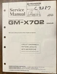 Pioneer GM-X702 Power Amplifier Original Service Repair Manual With Microfiche. Fixed Price $19.94.