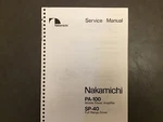 Nakamichi PA-100 SP-40 Power Amplifier Service Manual Original. Fixed Price $10.50.