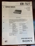 Sony XM-7527 XM7527 Service Manual From The Usa **original** 476 5519. Fixed Price $19.49.