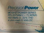 Precision Power 2075AM 2-CHANNEL 150W Rms Mosfet Car Audio Amplifier. Fixed Price $250.00.