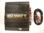 Vintage Watt Frontier Dual Channel Amplifier FRA-80 & Audio Cable. Fixed Price $40.00.