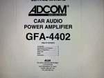 Adcom GFA-4402 Service Manual Digital. Fixed Price $5.99.