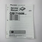 Pioneer Service Manual Power Amplifier GM-7100M Order No. CRT3371. Fixed Price $19.99.