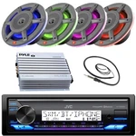 Jvc 1-DIN Marine Bluetooth Radio, 4X 8" 500W Max Speakers, 4-CHANNEL Amplifier. Fixed Price $464.49.