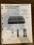 Kenwood KAC-827 KAC827 PS200T Service Manual **original**. Fixed Price $24.99.