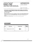 Kenwood KAC-742 Amplifier Owners Instruction Manual. Fixed Price $22.24.