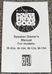 Hifonics Power From Gods W-854 W-104 W-124 W-154 Subwoofer Speaker Owners Manual. Fixed Price $24.94.