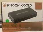 Phoenix Gold 800W Channel Full Range Class Sub Compact Amplifier MX800.5. Fixed Price $325.00.