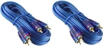 Absolute RCA20 Ft Male To 2-CHANNEL Blue Twisted Car Amplifier. Fixed Price $19.99.