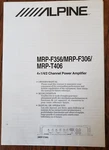 Alpine Owner's Manual MRP-F356/MRP-F306/MRP-T406 4+1/4/2 Ch Pwr Amplifier. Fixed Price $15.00.