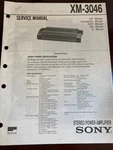 Sony XM-3046 XM3046 Service Manual From The Usa **original**. Fixed Price $23.99.