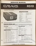 Craig Model R510 Car Amplifier Service Manual *original*. Fixed Price $14.97.