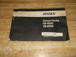 Jensen CS2000 CS4000 Original Owner's Manual. Fixed Price $18.75.