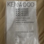 Kenwood KAC-9152D 1800W Car Subwoofer Amplifier Mono Bass Boost. Fixed Price $75.00.