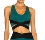 Bandier Le Ore Pine/black Women's Corso Crossover Bra, Size Us 2X Nwot. Fixed Price $21.15.