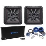(2) Kicker 45L7R152 15" 3600W Car Subwoofers+mono Amplifier+amp Kit. Fixed Price $936.87.