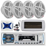 Pyle Marine Radio, Cover, Antenna, Amp W/kit, 4X 6.5" 600W Component Speakers. Fixed Price $410.99.