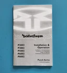 Old School Vintage Rockford Fosgate Owners Manual P2002-P2008. Fixed Price $15.00.