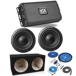 Nvx VADM2 V2 Amp, 2X Alpine W12S4 12" Subwoofers, Mdf Enclosure + Wiring Bundle. Fixed Price $619.87.