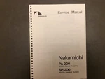 Nakamichi PA-200 SP-200 Power Amplifier Service Manual Original Oem. Fixed Price $12.00.
