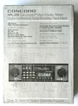 Concord Hpl 550 Didital Synthesizer Tuner/amplifier Car Stereo Cassette Deck. Fixed Price $2007.32.