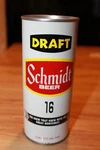 Vtg Schmidt Draft 16OZ Straight Steel Beer Can-associated Brewing-bottom Opened. Fixed Price $45.99.
