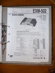 Service Manual For Sony EXM-502, Amplifier, Original!. Fixed Price $13.65.