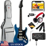 Hss Electric Guitar Kit W/ Humbucker Headphone Amplifier Accessories & Case New. Fixed Price $136.78.