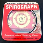 Spirograph Die Cast Collectors Set Precision Metal Drawing Pieces Curves Art Tin. Fixed Price $26.00.