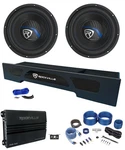 Rockville 10" Subwoofers+box+amp 2009+ Ford F150 Super CREW+17-24 F250/350. Fixed Price $486.80.