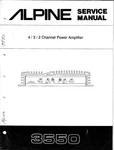 Alpine 3550, 4 / 2 Channel Power Amplifier, Service And Owners Manual. Fixed Price $20.00.