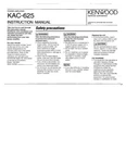 Kenwood KAC-625 Amplifier Owners Instruction Manual. Fixed Price $22.24.