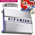 Hifonics Zeus ZG-600.4 600W Channel Audio Amplifier Class A/b + 4-CH Kit. Fixed Price $129.99.