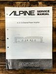 Alpine Model 3550 Power Amplifier Service Manual *original*. Fixed Price $19.97.