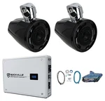 Pair Mtx WET8CWB 8" 200W Compression Driver Marine Wakeboard Tower Speakers+amp. Fixed Price $459.95.