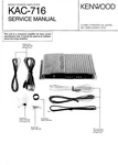 Service Manual For Kenwood KAC-716. Fixed Price $11.26.