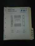 Kenwood KAC-718 Service Manual Original Repair Book. Fixed Price $49.99.