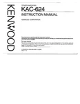 Kenwood KAC-624 Amplifier Owners Instruction Manual. Fixed Price $22.24.