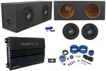 2) Rockville W10K5S2 10" 1200W Subwoofers+sealed Box+mono Amplifier+wires. Fixed Price $316.80.