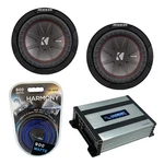 Kicker (2) 43CWR82 8" Compr Series 300W Subwoofer & HA-A400.1 Amp. Fixed Price $285.99.