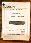 Denon VMA-1000 Stereo Adapter Service Manual *original*. Fixed Price $24.97.
