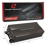 Power Acoustik MICRO4-2000D 2,000W Class Compact 4-CHANNEL Car Amplifier. Fixed Price $119.99.
