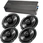 Pioneer GM-D1004 Channel Car Amplifier & 4X TS-G1620F 6.5" 300W Speakers. Fixed Price $271.99.