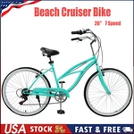 26 Inches 7 Speed Women's Bicycle Girl's Urban Lady Beach Cruiser Bike Green. Fixed Price $219.69.