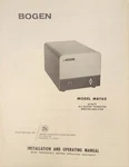 Bogen - Model MBT60 Booster Amplifier Instruction Manual / Schematic. Fixed Price $15.00.