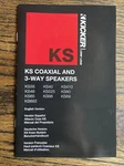 Kicker Manual Coaxial & 3-WAY Speakers KS35 KS40 KS410 KS46 KS525 KS60 KS65 +. Fixed Price $9.99.