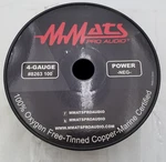 Mmats Pro Audio 4-GUAGE #8263 100'POWER-NEG100%OX Free Tinned Copper-marine Cert. Fixed Price $149.99.