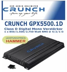 Crunch GPX5500.1D 1-KANAL Digital Mono Amplifier Watt + Bass Remote Control. Fixed Price $408.69.